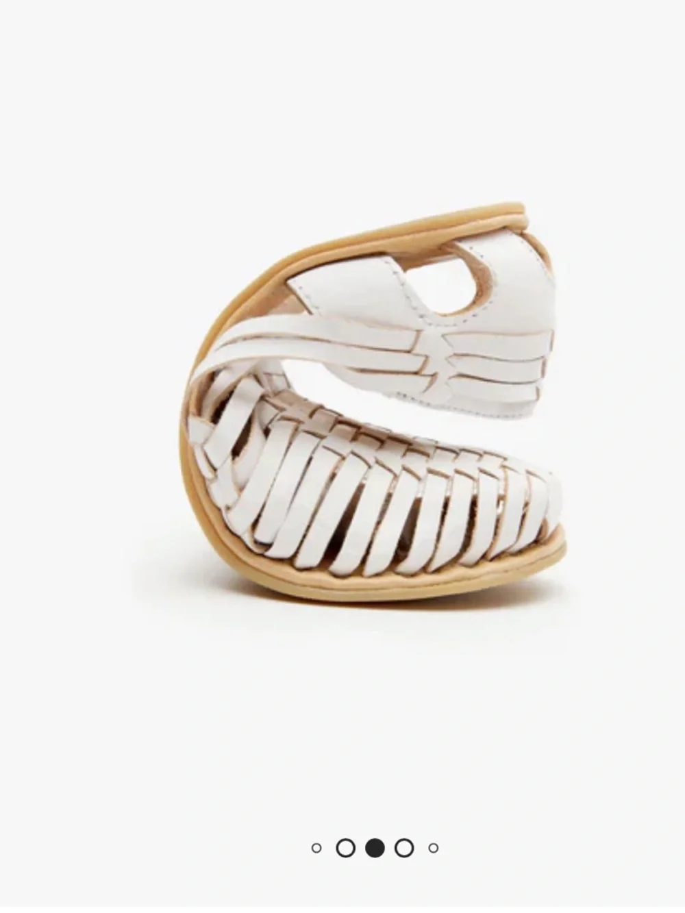 Origo Huarache Genuine Leather Barefoot Minimalist White Sandals women’s 6.5 - Picture 8 of 11